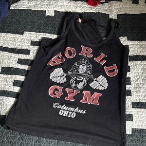 World’s Gym vintage tank Columbus Ohio OH size M medium vintage